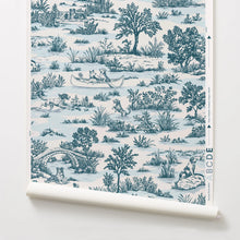 Load image into Gallery viewer, Frolic - Blue Wallcovering