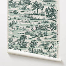 Load image into Gallery viewer, Frolic - Green Wallcovering