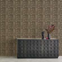 Load image into Gallery viewer, Gaia Fog Paperback Natural Linen Wallcovering