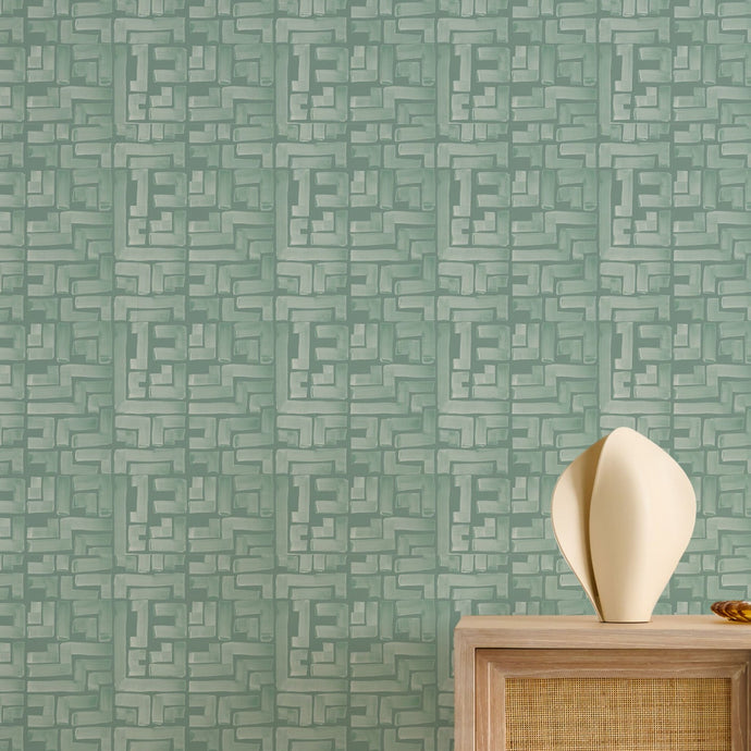 Gaia Seafoam Wallcovering