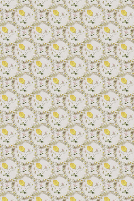 Gracie Yellow Light Floral Wallcovering