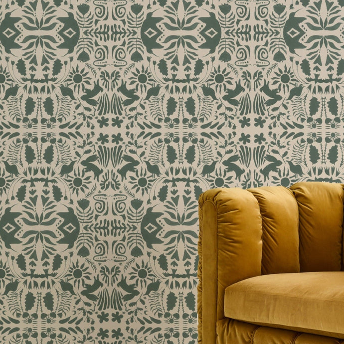 Jewel Green House Wallcovering