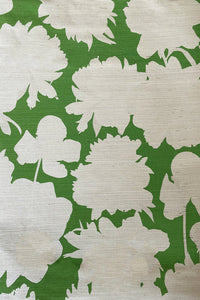 Judith Green Floral Grasscloth Wallpaper