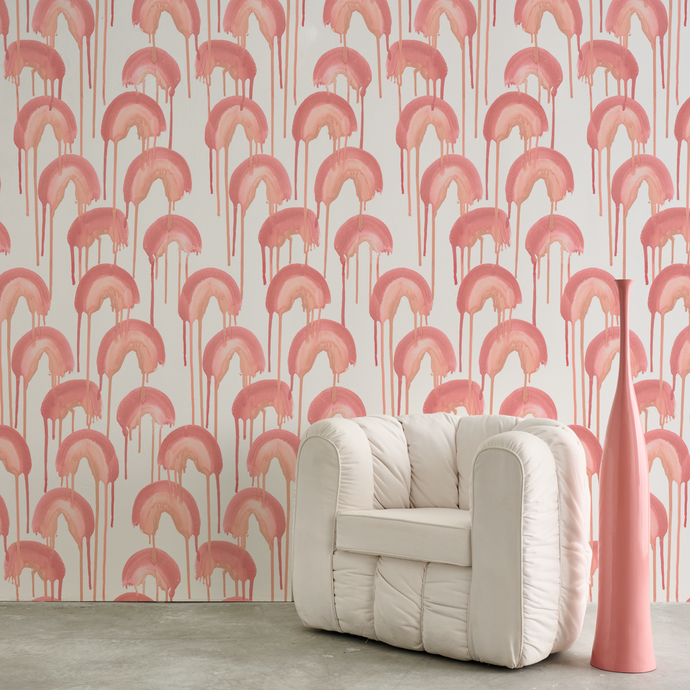 Lavish Lou Bubble Gum Wallcovering