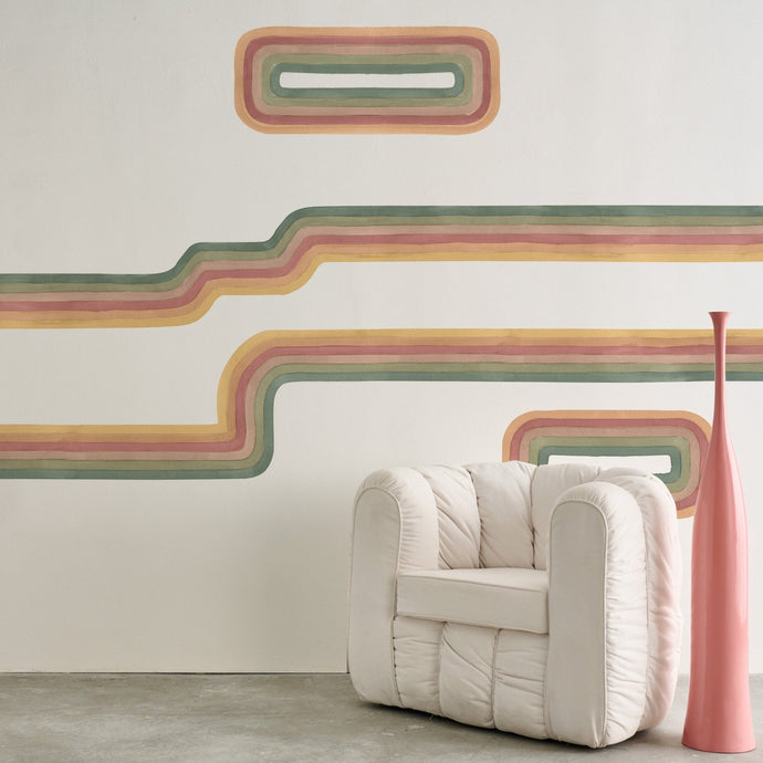 Libby's Stripe Flower Power Wallcovering