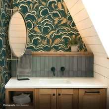 Load image into Gallery viewer, Lush - Deep Teal Wallcovering