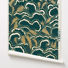 Load image into Gallery viewer, Lush - Deep Teal Wallcovering