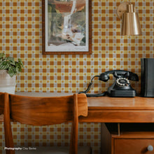Load image into Gallery viewer, Check - Yellow Wallcovering