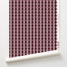 Load image into Gallery viewer, Check - Burgundy Wallcovering