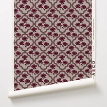 Load image into Gallery viewer, Wave - Burgundy Wallcovering