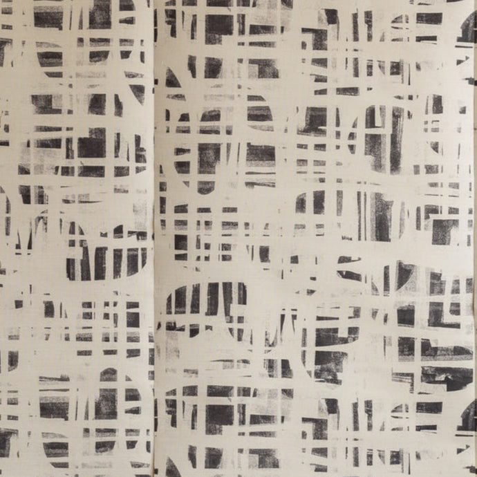 Monoprint Bone Grasscloth