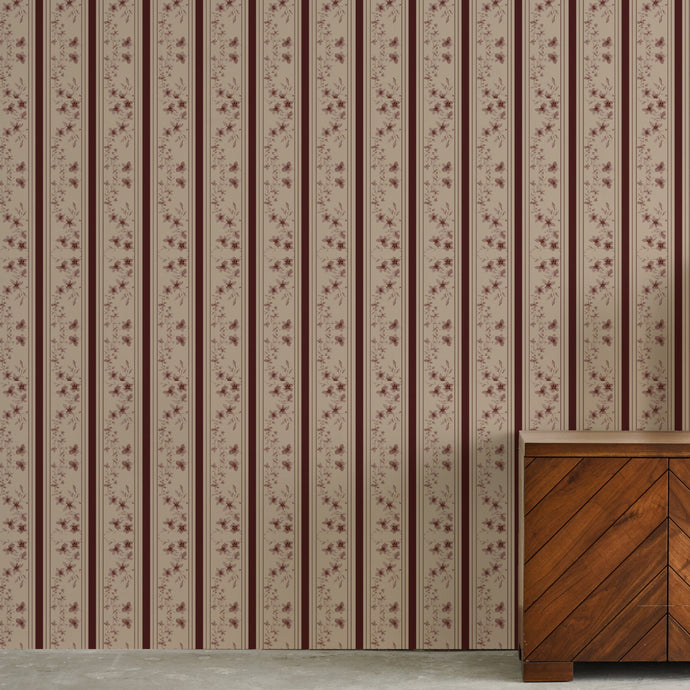 Floret Mahogany Wallcovering