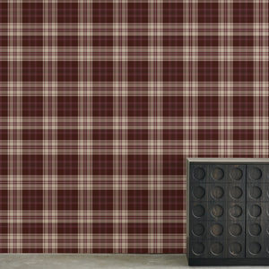 Sam's Plaid Mahogany Wallcovering