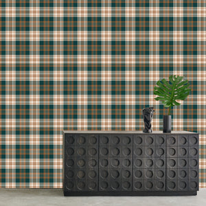 Sam's Plaid Hunter Wallcovering