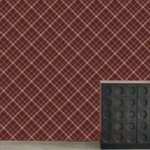 Load image into Gallery viewer, Timeless Argyle Claret Wallcovering