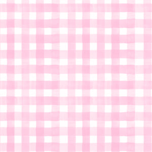 Picnic - Garden Pink on Natural Fabric