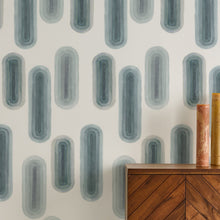Load image into Gallery viewer, Pillbox Cashmere Blue Wallcovering