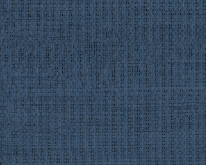 Native Grasscloth Deep Sea Blue Wallcovering