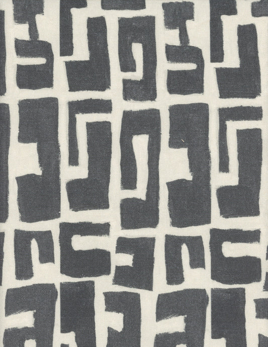 Totem Noir on Nude Fabric