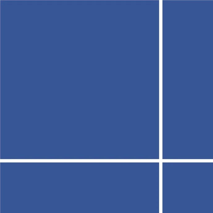 Grid Large Thin - White Lines on Blue Background