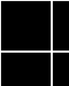 Grid Large Bold - White Lines on Black Background