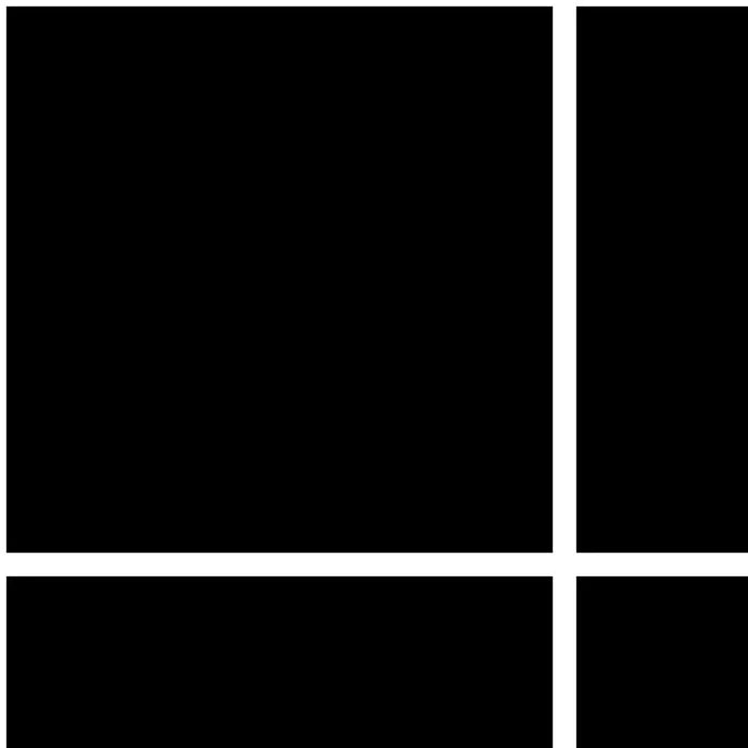 Grid Large Bold - White Lines on Black Background – Bradley USA