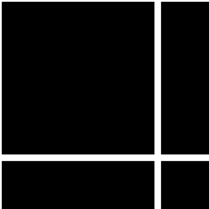Grid Large Bold - White Lines on Black Background
