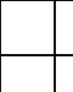Grid Large Bold - Black Lines on White Background