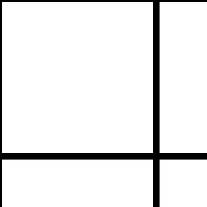 Grid Large Bold - Black Lines on White Background