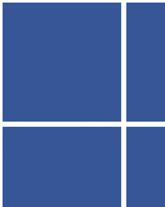 Grid Large Bold - White Lines on Blue Background