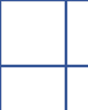 Load image into Gallery viewer, Grid Large Bold - Blue Lines on White Background