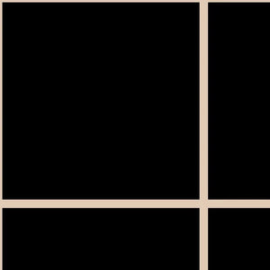 Grid Large Bold - Tan Lines on Black Background