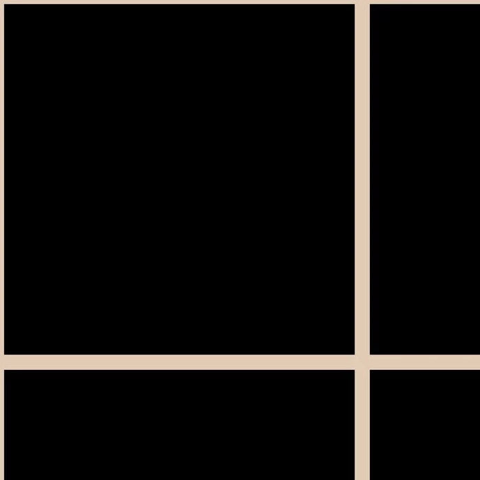 Grid Large Bold - Tan Lines on Black Background