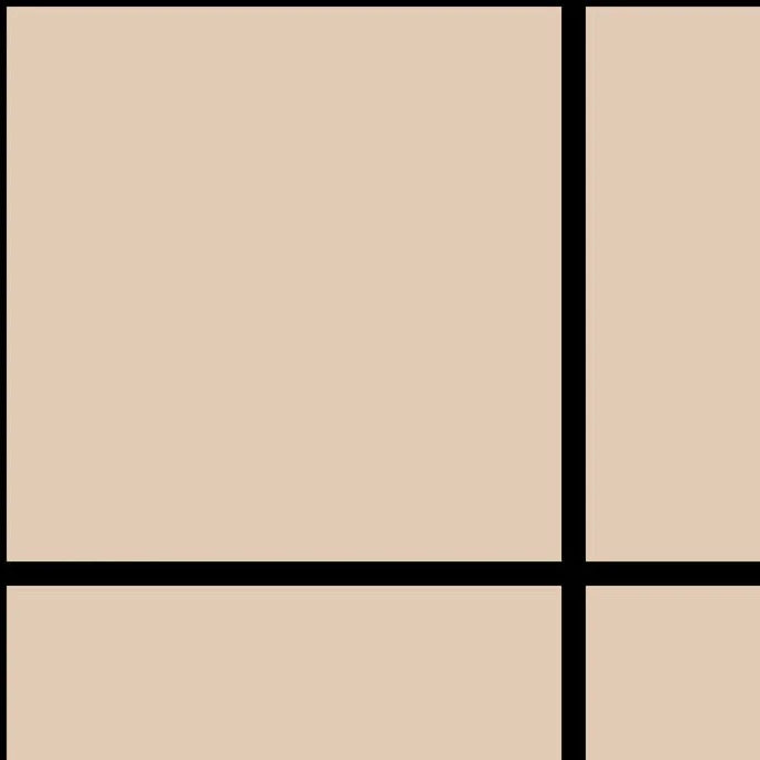 Grid Large Bold - Black Lines on Tan Background