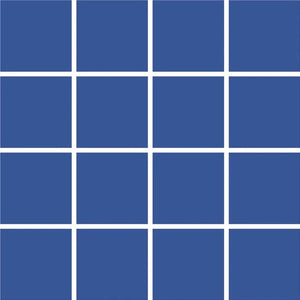 Grid Small Thin - White Lines on Blue Background