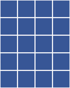 Grid Small Thin - White Lines on Blue Background
