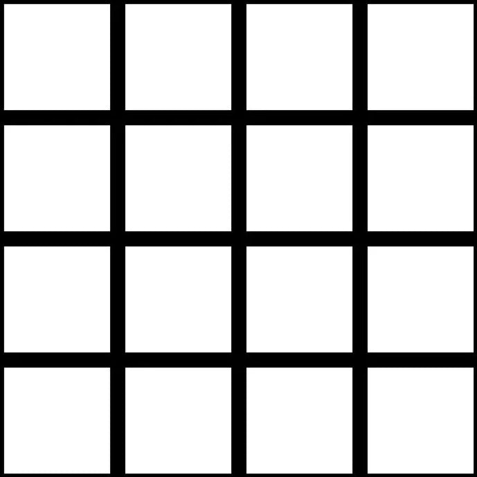 Grid Small Bold - Black Lines on White Background