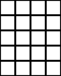 Grid Small Bold - Black Lines on White Background