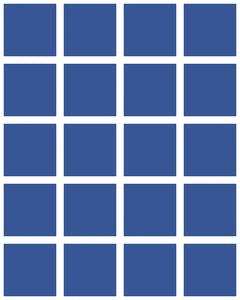 Grid Small Bold - White Lines on Blue Background