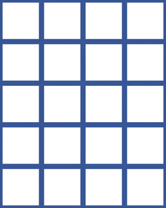 Grid Small Bold - Blue Lines on White Background