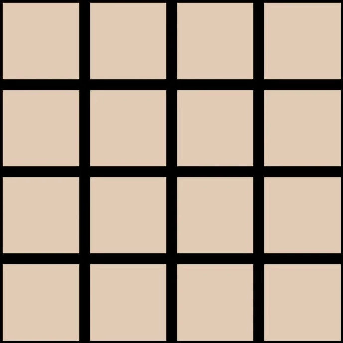 Grid Small Bold - Black Lines on Tan Background