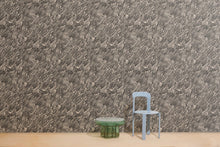 Load image into Gallery viewer, Plastered - White Tea on Charcoal Wallcovering