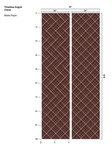 Timeless Argyle Claret Wallcovering