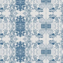 Load image into Gallery viewer, Willow Linen Blues Wallcovering