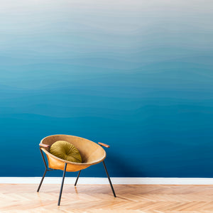 Ombre Layered Pool Wallcovering