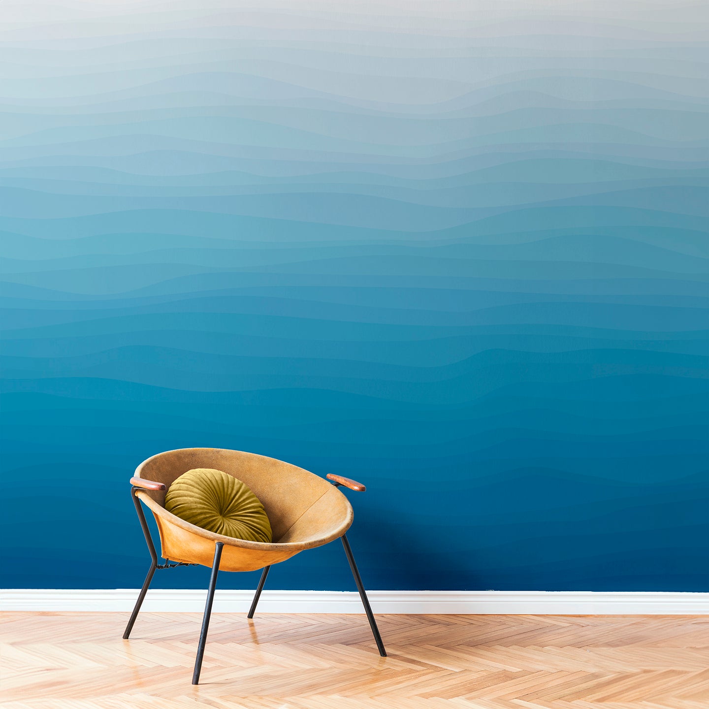 Ombre Layered Pool Wallcovering