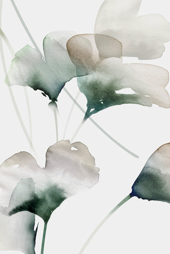 Gingko Mural Green
