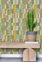 Load image into Gallery viewer, Gridlock - Jade &amp; Citrine Wallcovering