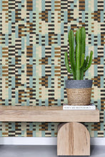 Load image into Gallery viewer, Gridlock - Surf &amp; Mint Wallcovering