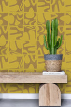 Load image into Gallery viewer, Medina Maze - Citrine &amp; Saddle Brown Wallcovering